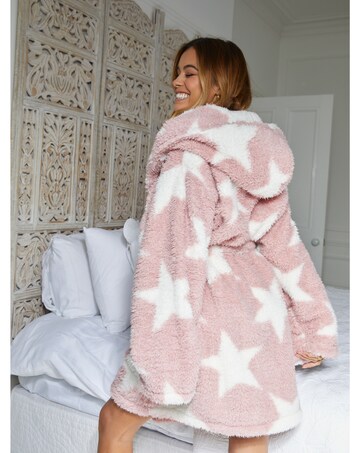 Jim Jam The label Zip Pink Star Dressing Gown