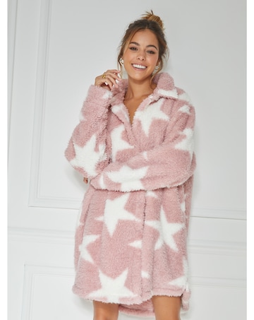 Jim Jam The Label Pink Star Oversized Shacket