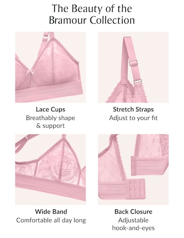 Glamorise Plus Size Luxe Lace Bralette 7012