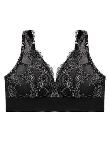 Glamorise Plus Size Lace Plunge Bralette 7013