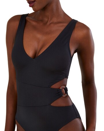 Monsoon Plain Cut-Out O-Ring Swimsuit