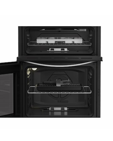 Indesit IDG6GS 60cm Gas Double Cooker - Silver