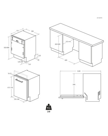 Install - Candy Rapido CI 4C7L0W-80 WiFi Integrated Dishwasher 14 Place White