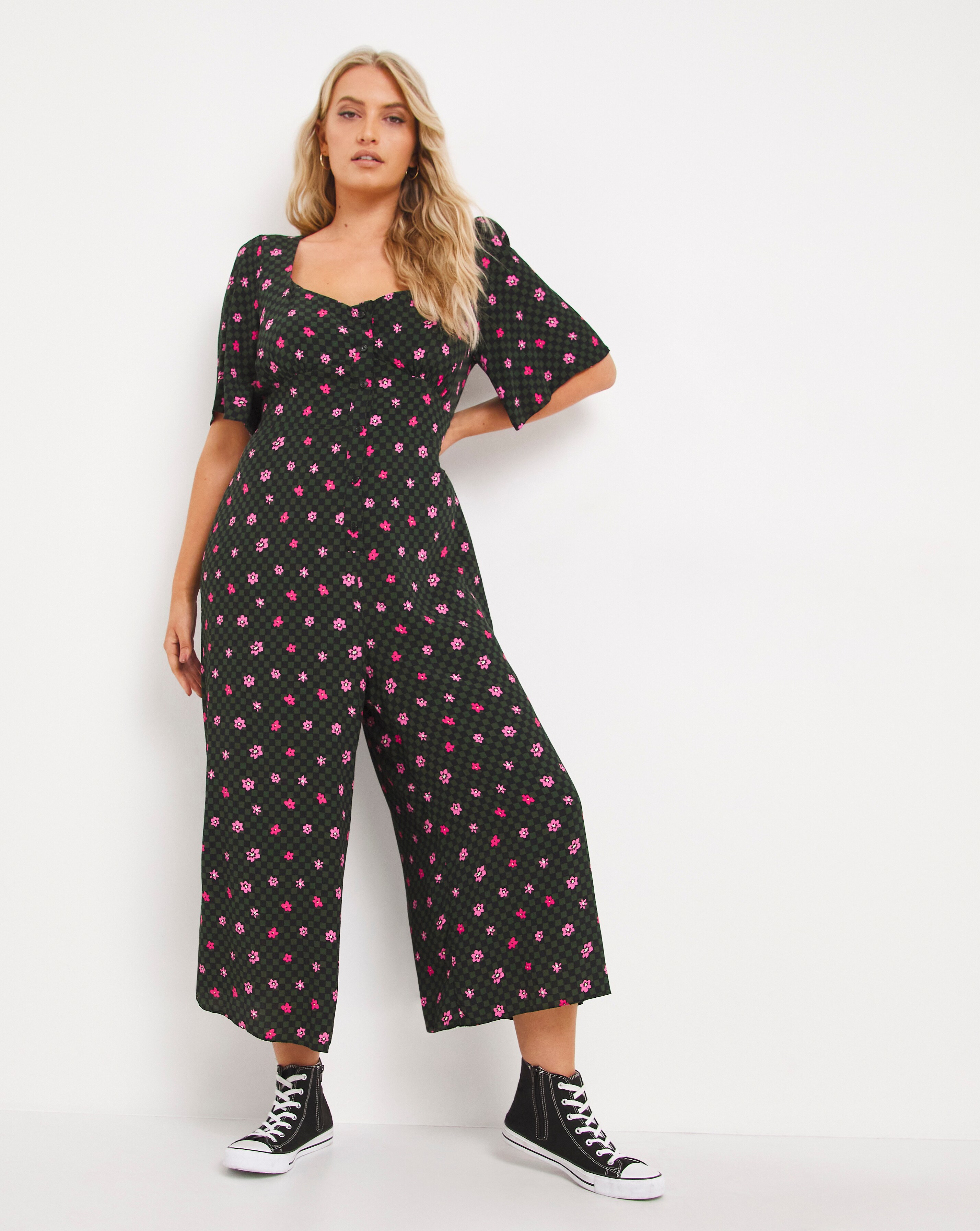 Nobody's Child Winnie Checkerboard Jumpsuit Simply Be