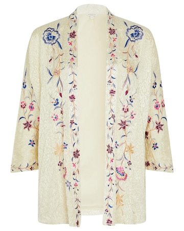 Monsoon Embroidered Jacquard Kimono