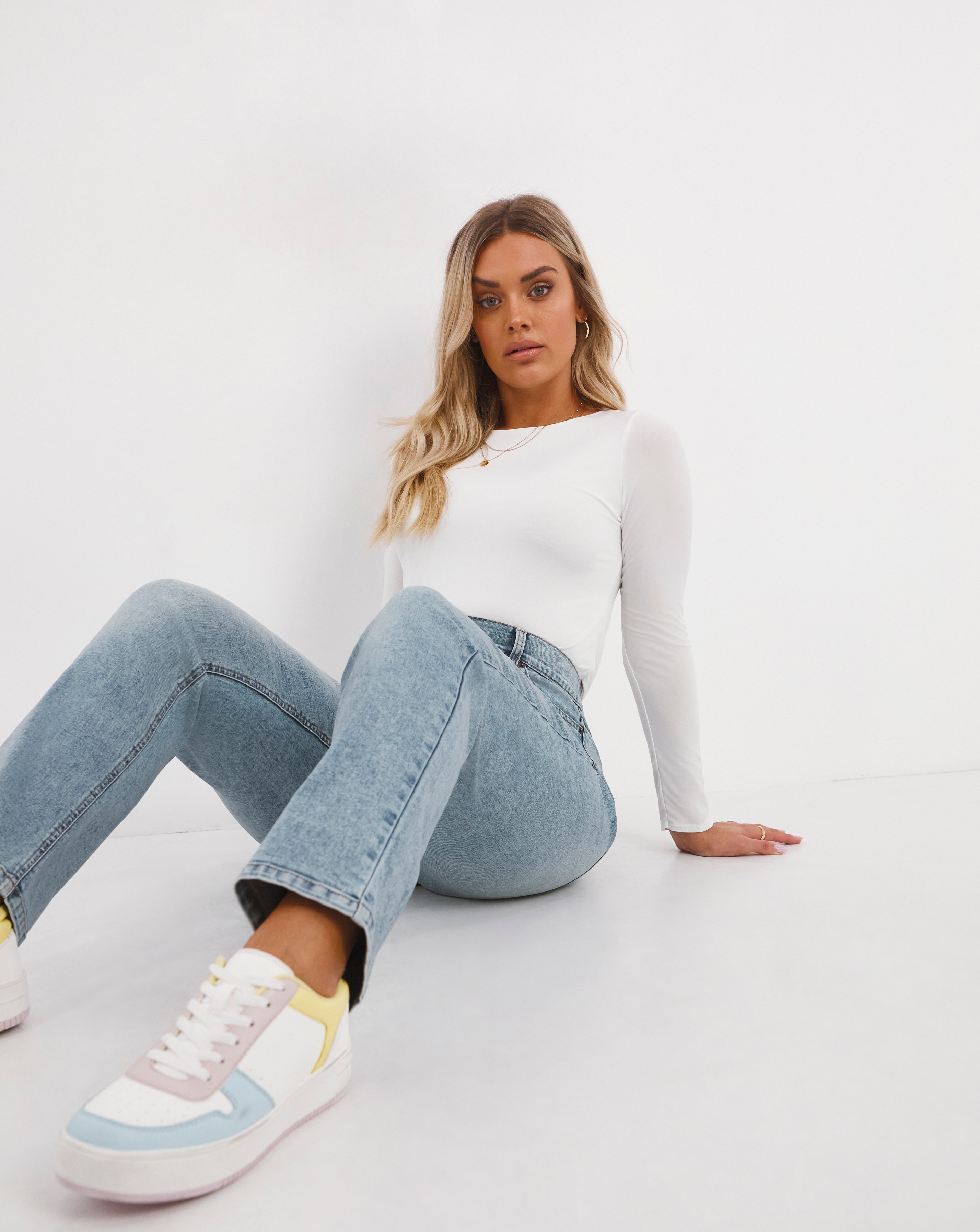 24/7 Stonewash Straight Leg Jeans 