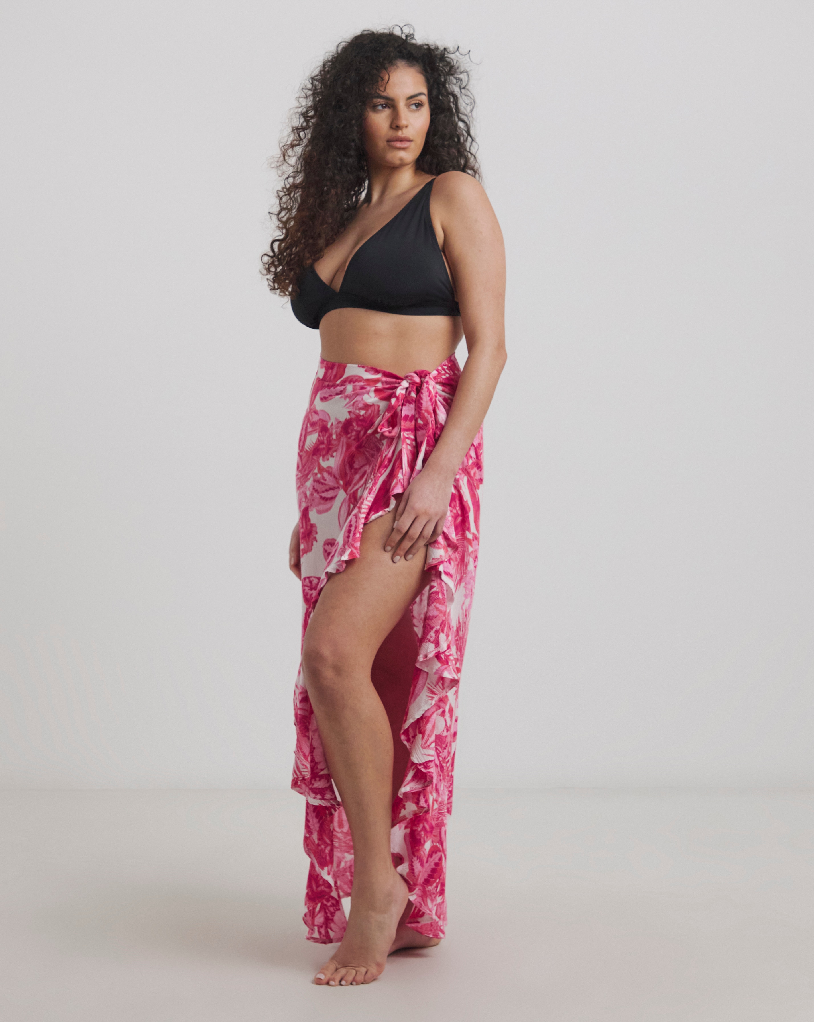 Figleaves Fiji Ruffle Maxi Beach Skirt