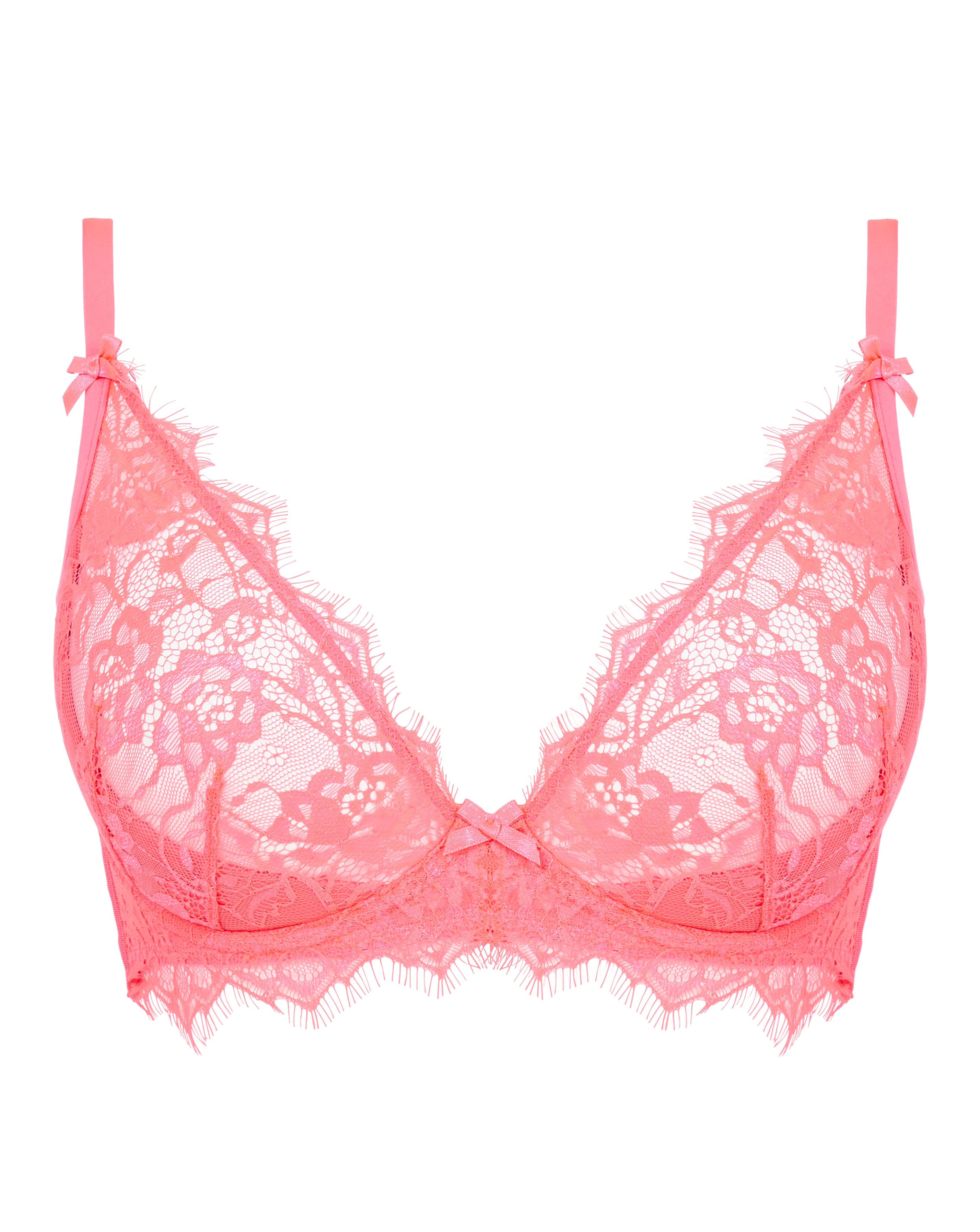 Figleaves  Pulse Lace Plunge Bra In Watermelon | UK Size 30C Women's