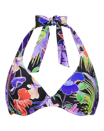 Figleaves Santa Monica Underwired Full Cup Halter Bikini Top D-GG
