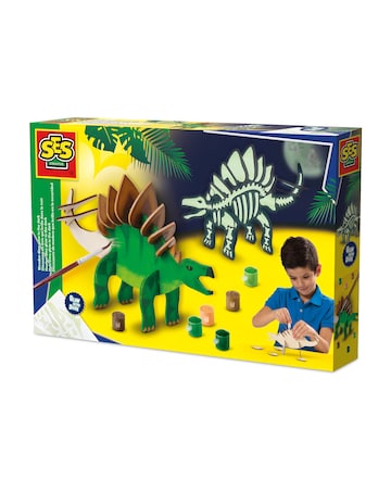 SES Wooden Dino Glow In Dark Set