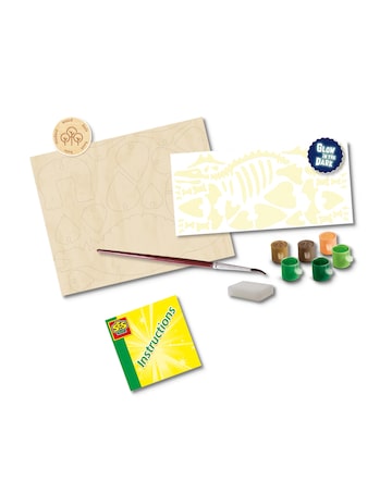 SES Wooden Dino Glow In Dark Set
