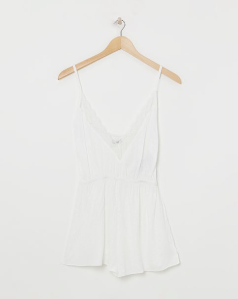 Figleaves Animal Jacquard Satin Playsuit