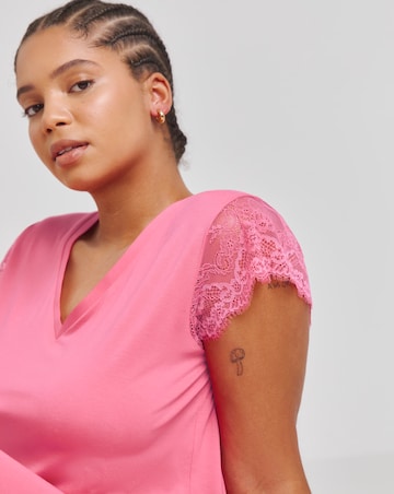 Figleaves Camelia Lace Detail Pyjama Set