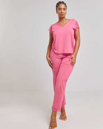 Figleaves Camelia Lace Detail Pyjama Set