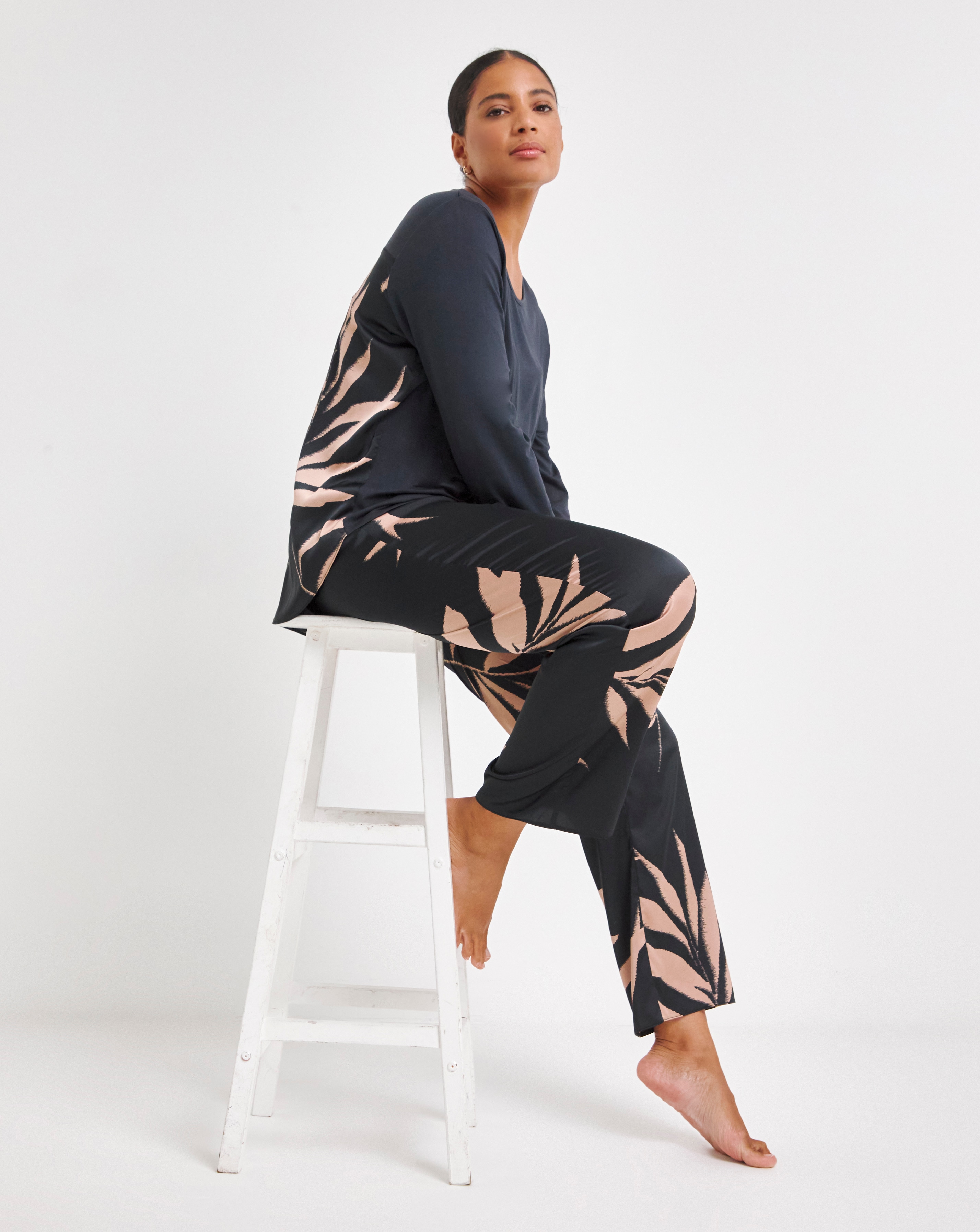 Figleaves Satin and Jersey PJ Set