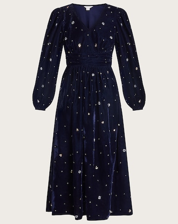 Monsoon Dakota Embellished Velvet Dress