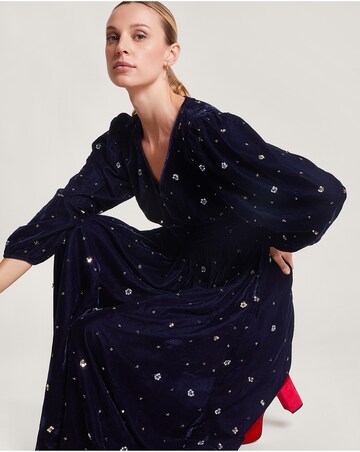 Monsoon Dakota Embellished Velvet Dress