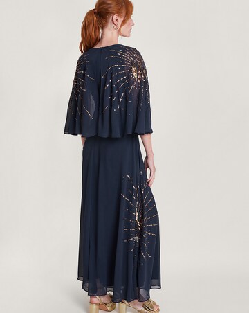 Monsoon Ella Embellished Cape Dress