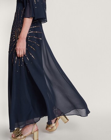 Monsoon Ella Embellished Cape Dress