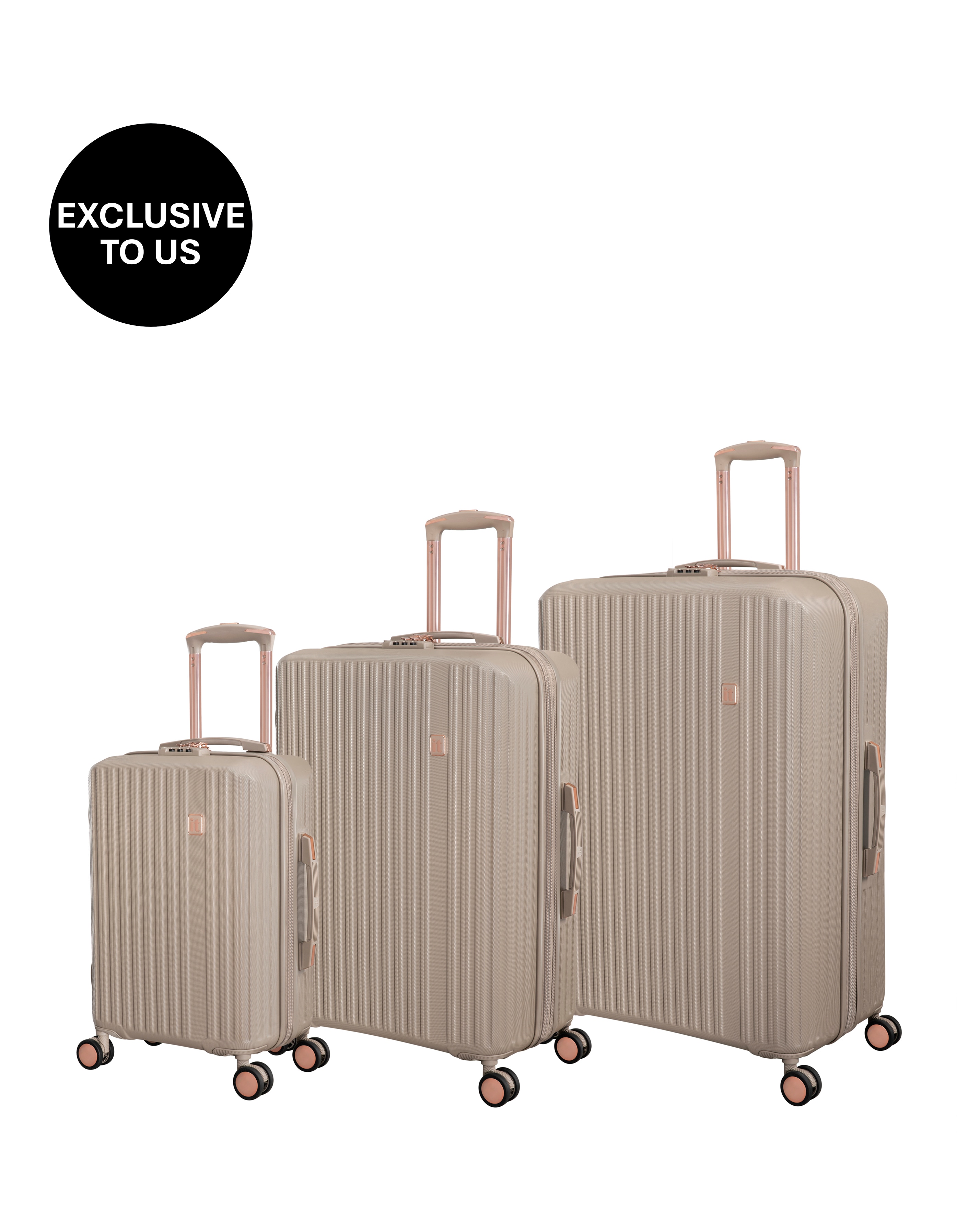 IT Luggage Luxuriate 3pc Set - Taupe