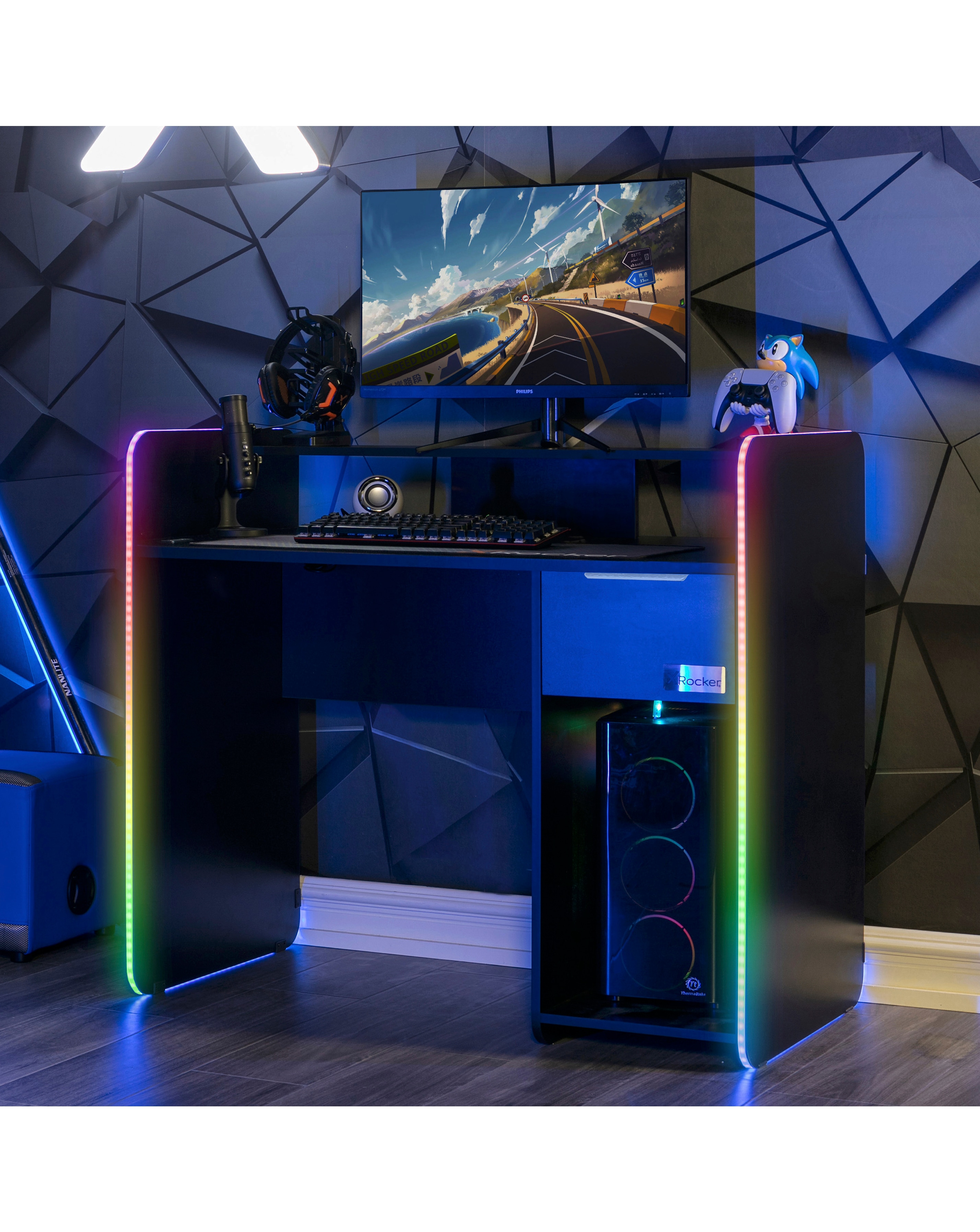 New In - X Rocker Electra LED & Charging Desk