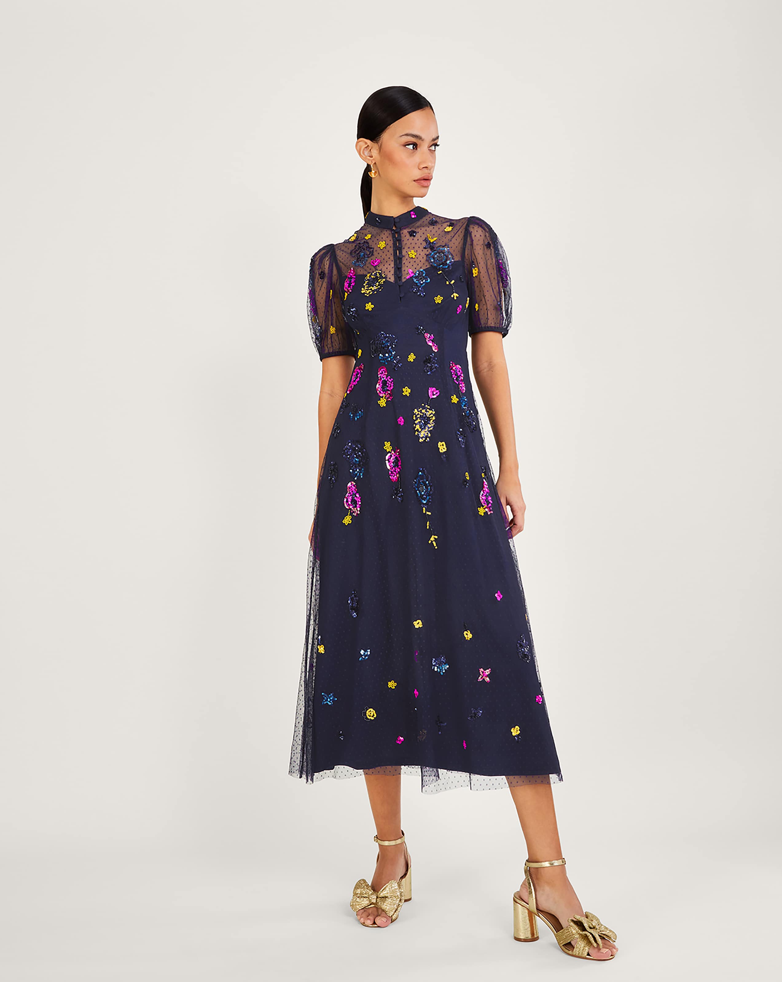 Monsoon apple shop embellished midi dress