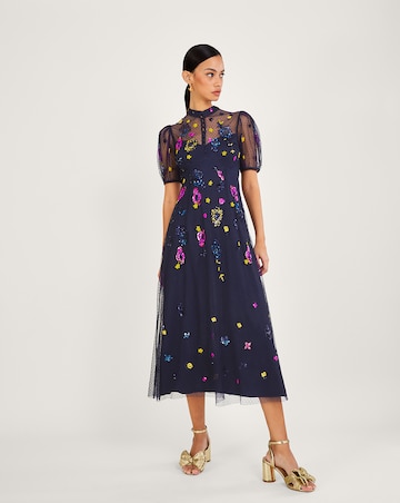 Monsoon Natalia Embellished Midi Dress