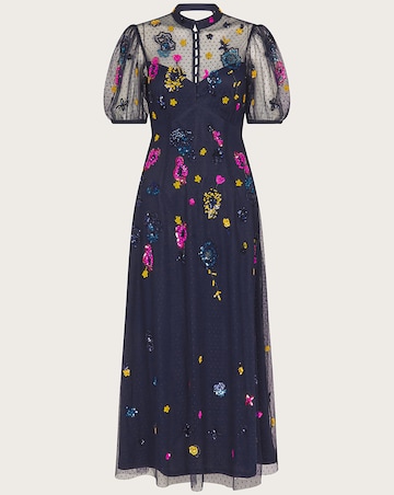 Monsoon Natalia Embellished Midi Dress