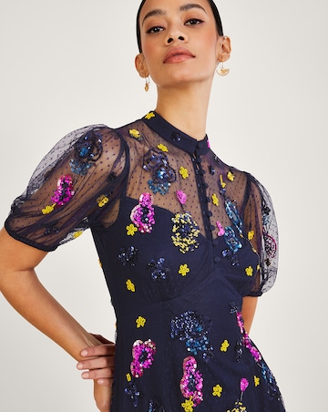 Monsoon Natalia Embellished Midi Dress