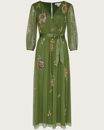 Monsoon Reese Embellished Wrap Dress