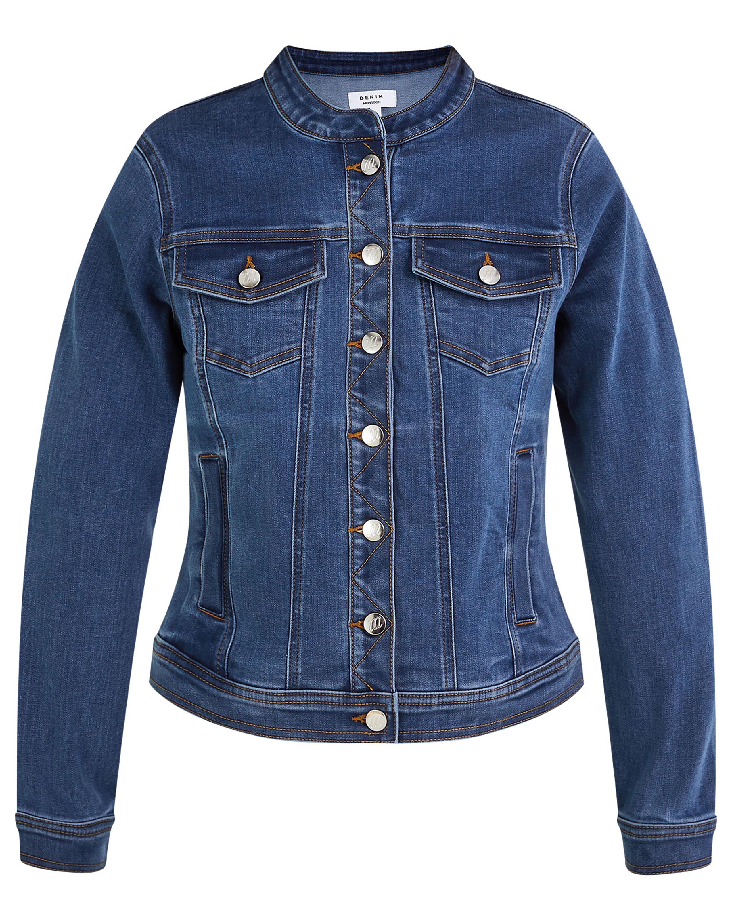 Collarless denim jacket sainsburys outlet