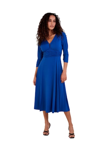 Monsoon Ring Ruched Jersey Midi Dress