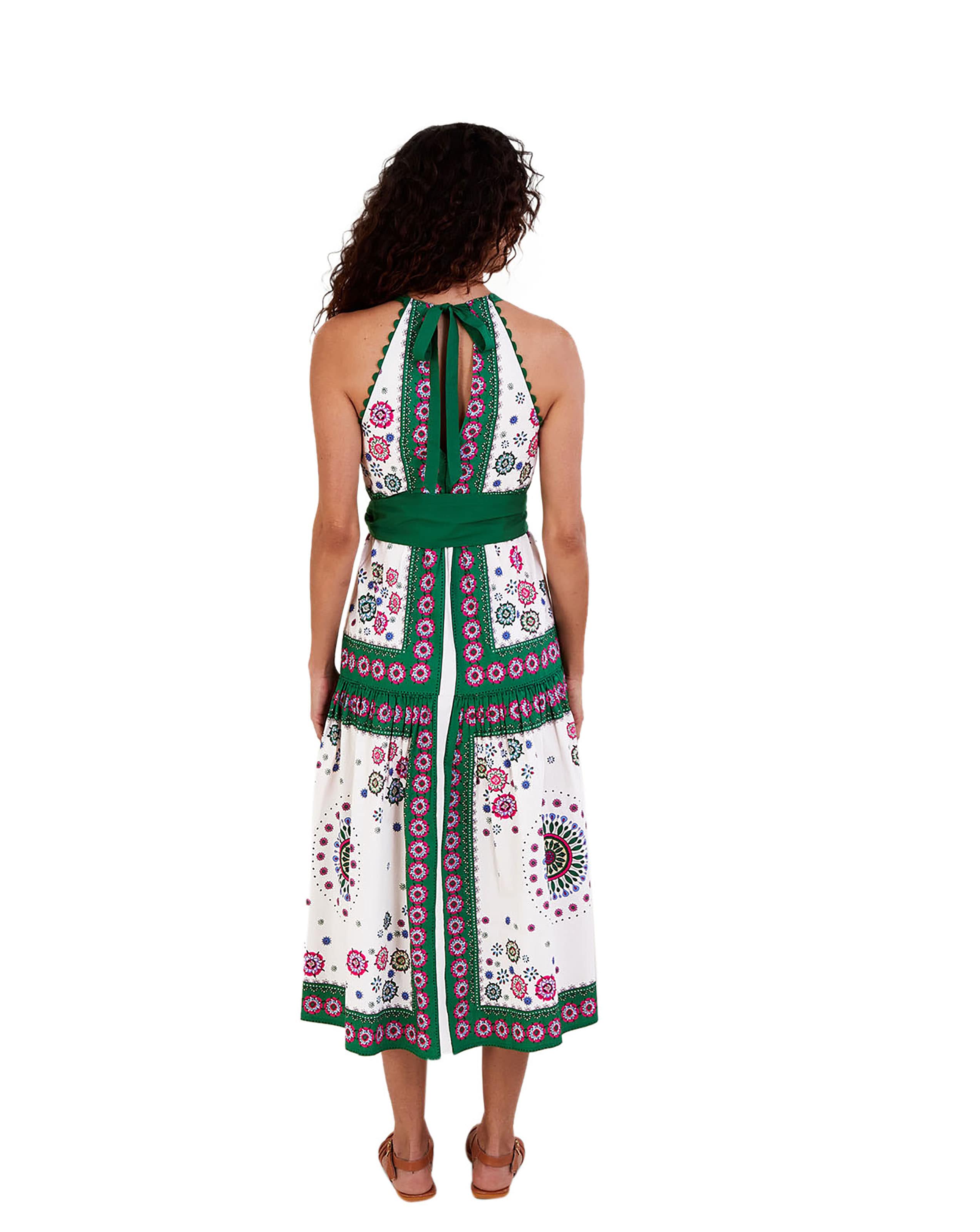 Monsoon Scarf Print Halter Midi Dress Simply Be