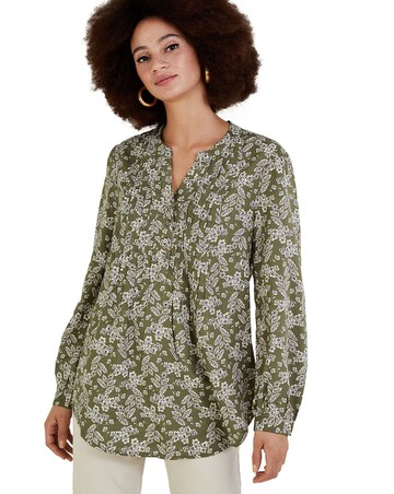 Monsoon Longline Print Pullover Blouse