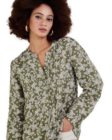Monsoon Longline Print Pullover Blouse