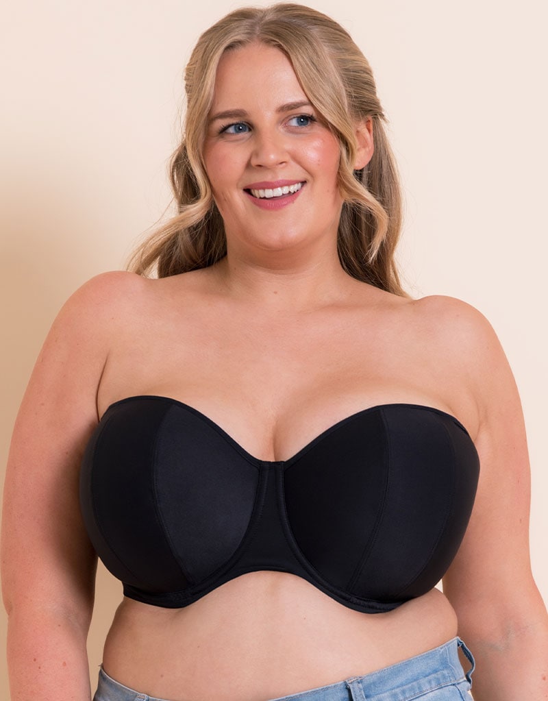 Curvy Kate Plus Size Luxe Strapless Bra In Jet black | UK Size 28HH Women's