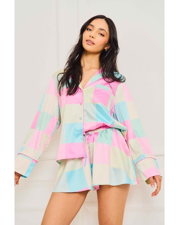 Jim Jam The Label Check Short Pyjama Set