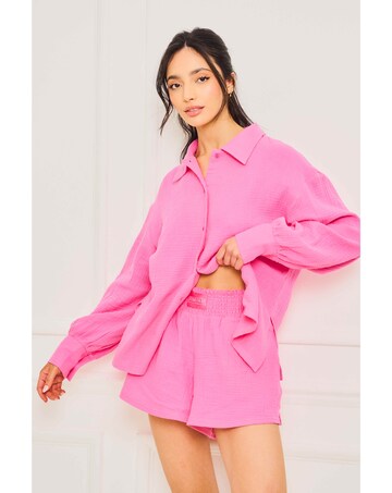 Jim Jam The Label Pink Cheesecloth Pyjama Set