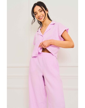 Jim Jam The Label Lilac Cheesecloth Pyjama Set