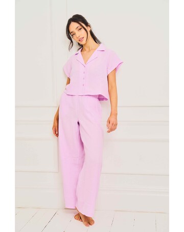 Jim Jam The Label Lilac Cheesecloth Pyjama Set