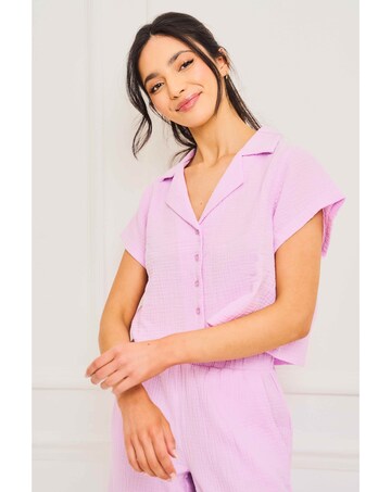 Jim Jam The Label Lilac Cheesecloth Pyjama Set