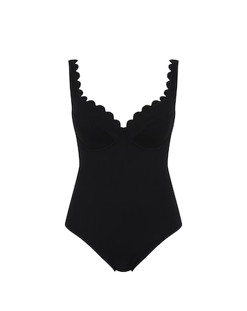 Panache Rita Spirit Scallop Plunge Wired Swimsuit Black