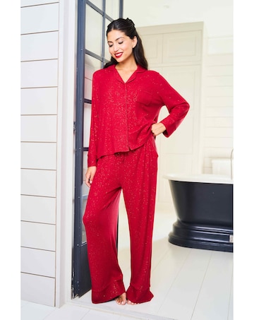 JimJamTheLabel Ribbed Sparkle Revere Pyjama Set