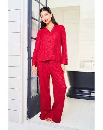 JimJamTheLabel Ribbed Sparkle Revere Pyjama Set