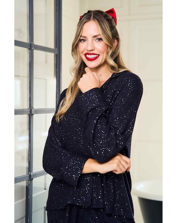 JimJamTheLabel Ribbed Sparkle Revere Pyjama Set
