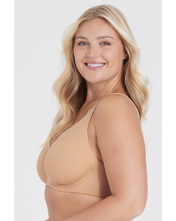 Miss Mary of Sweden Cotton Wired T Shirt Bra Beige
