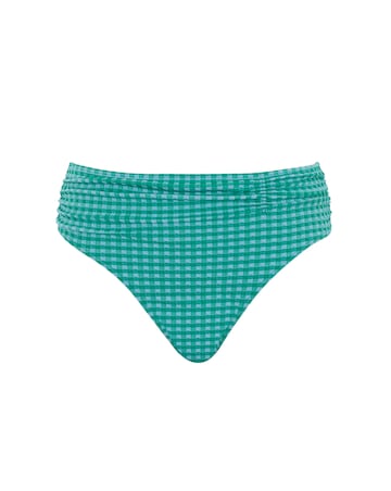 Panache Midi Bikini Bottom Green Gingham