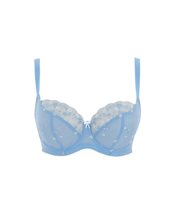 Panache Blossom Balcony Wired Bra Blue Daisy Chain