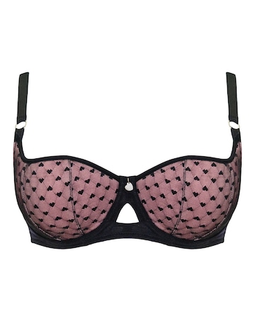 Curvy Kate Boost Heartbreaker Padded Balcony Bra Black/Pink