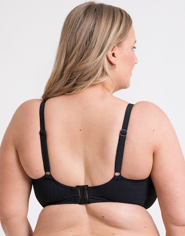 Curvy Kate Jet Set Padded Balcony Wired Bikini Top Black